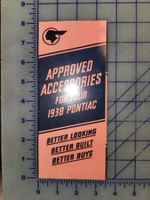 1938 Pontiac Accessories Brochure Folder