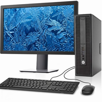 HP SFF 800 G2 Desktop PC Core i7 6th 32GB RAM 512GB SSD 24'' LED Wi-Fi Windows 11