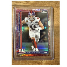 Panini Prizm Football 2025 Leather Micah McFadden New York Giants Card #95