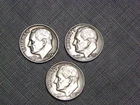 Roosevelt Dimes (Lot Of Three) 1954 D, 1956 P, 1959 P.