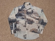Camiseta de Colección Años 70 Kennington Disney Mickey Mouse Botón Invierno Aop Dibujos Animados