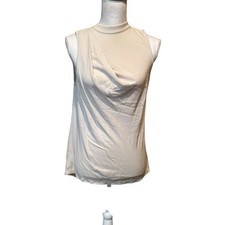 Halston Heritage Sleeveless Draped Cowl Back Top XS Dark Bone NWT