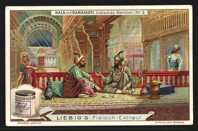 Image de collection Liebig, extrait de viande, contes indiens Nala et... - Photo 1/2