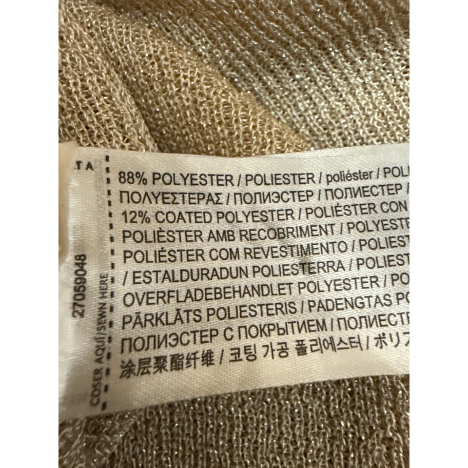 Camiseta sin mangas MNG Mango para mujer beige tostado sin mangas tejida cuello en V cami camisola talla L Foto 4 de 4