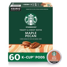 Starbucks K-Cup Coffee Pods, Flavored Hot or Iced Coffee, Maple Pecan, 60 Keur