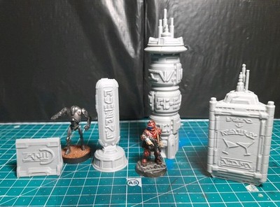 Advertisement Werbetafeln Gelände Tabletop Stadt Cyberpunk Necromunda Star Wars