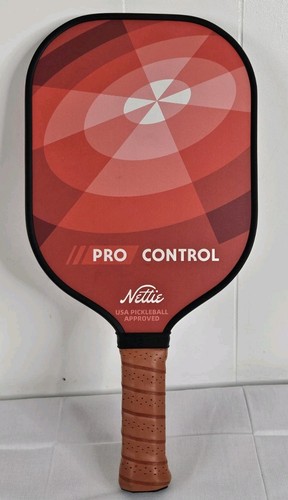 Nettie Pro Series Carbon Fiber Pickleball Paddle Red Control Note!