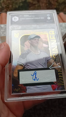 JANNIK SINNER Official 1/1 Panini AUTO Card 2025 Autograph ONE OF