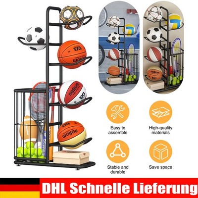 Garage Organizer Für Sportgeräte Basketball Aufbewahrungsregal 5 Ball Ständer