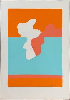 Alfonso Hüppi color serigraph 1967 autographed and dated