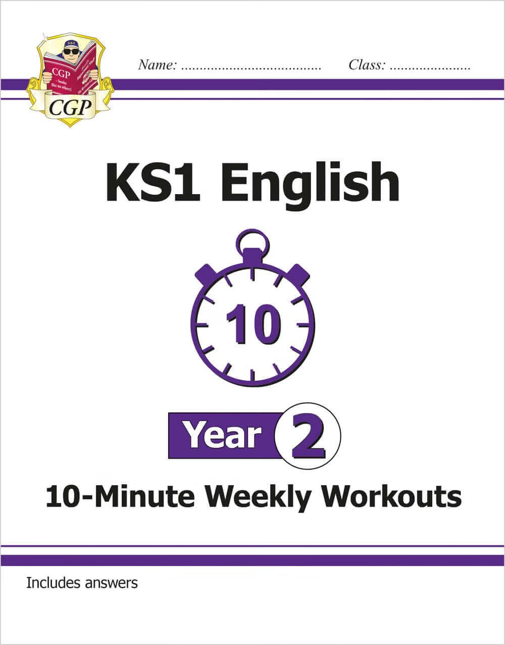 KS1 Year 2 English 10-Minute Weekly Workouts by CGP Books NEW - Image 3