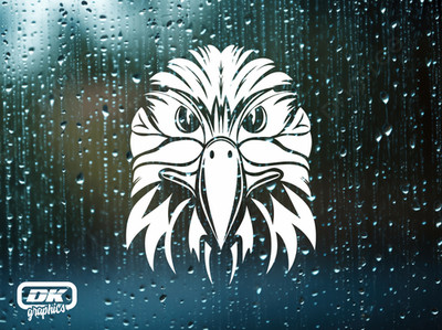 American Eagle Patriotic Vinyl Decal. Car Window sticker