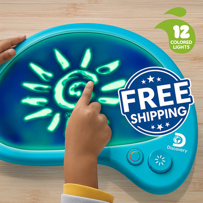 Discovery  Mess-Free Glow Palette - Interactive Light-Up Art Pad with 12 Colo
