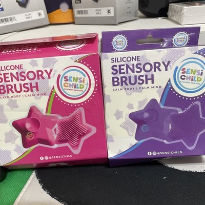Premium Sensory Brush for Kids or Autism,Soft Silicone Body Scrubber,2 in 1 Sens