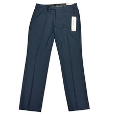 Calvin Klein Mens X Slim Fit Performance Stretch Solid Dress Pants Navy 38x32