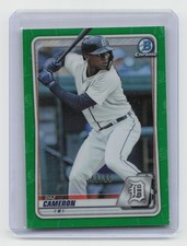 2020 Bowman #BCP-45 Daz Cameron Chrome Prospects Green Refractor #/99