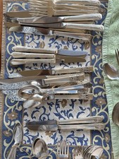Silver Plate Silverware Lot Vintage Mixed Spoons Forks Knives 164pc