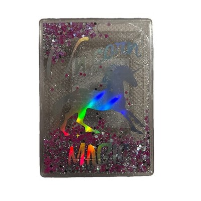 Unicorn Magic Liquid Glitter Moving Nick Nack Storage Box Plastic Stationary Set