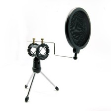 15 Pack of Portable Desktop Microphone Stand MDS-5 With Pop-Filter