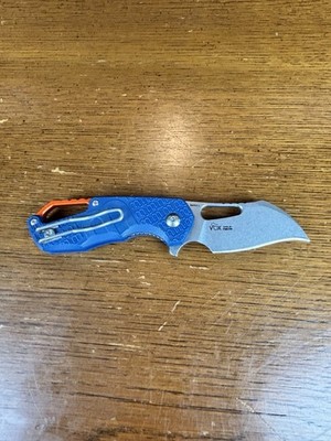 MKM Voxnaes Isonzo Sheepsfoot Liner Lock Knife Blue FRN (2.25'' Stonewash)
