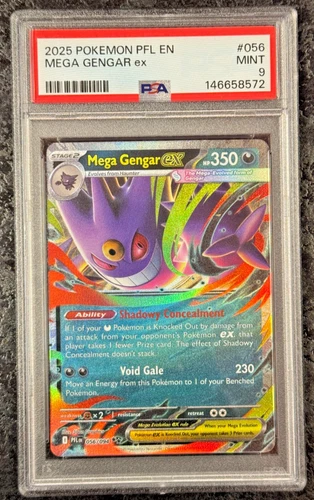 2025 POKEMON PFL EN MEGA GENGAR ex #056 💎 PSA 9