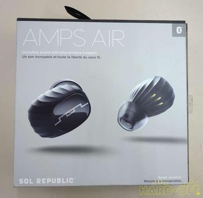 SOL REPUBLIC Amps Air Wireless Earbuds ANC IPX5 w/ Case - Black Excellent