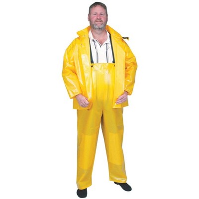 CONDOR 4PCK6 Rain Bib Overall,Unrated,Yellow,S 4PCK6