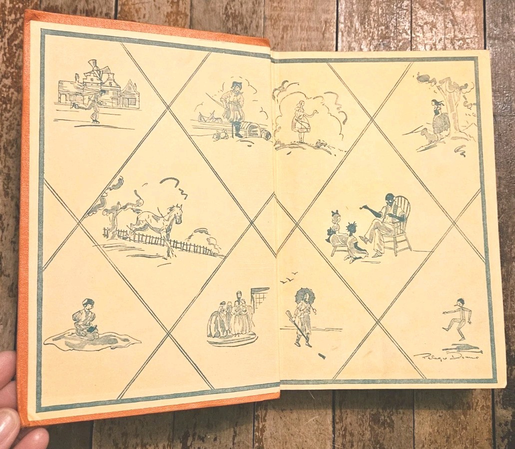 Early 1900s. Pinocchio by C. Collodi | Hardcover Antique Classic Book Orange