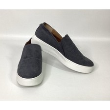 Steve Madden Woman  s Gray Faux Suede Slip On Sneakers Size 8.5 Comfortable
