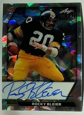 2026 Leaf Metal Rocky Bleier Auto Autograph Crystal Silver On Card #d 7/10