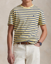 MENS POLO RALPH LAUREN S/S T-SHIRT SZ XXL YELLOW / STRIPED NWT