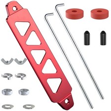 Battery Hold Down Kit, Aluminum Alloy Battery Tie Down Mount Bracket, Red