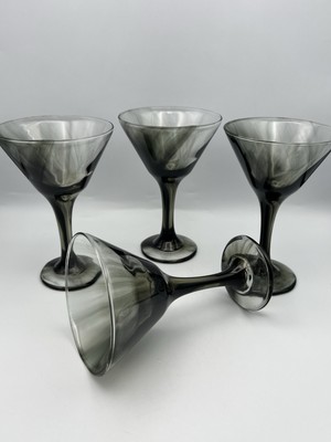 Vintage Dark Shadow Gradient Martini Glasses Set of 4
