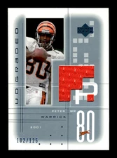 2001 Upper Deck UD Graded # PW Peter Warrick Jersey Blue /125 Cincinnati Bengals
