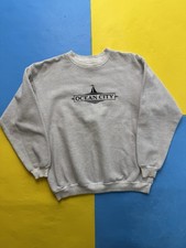 Vintage 90s Ocean City Maryland Graphic Crewneck USA made Embroidered Sailboat