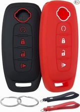 Silicone Rubber Key Fob Cover Compatible with Pathfinder Rogue Kicks 2023 2024