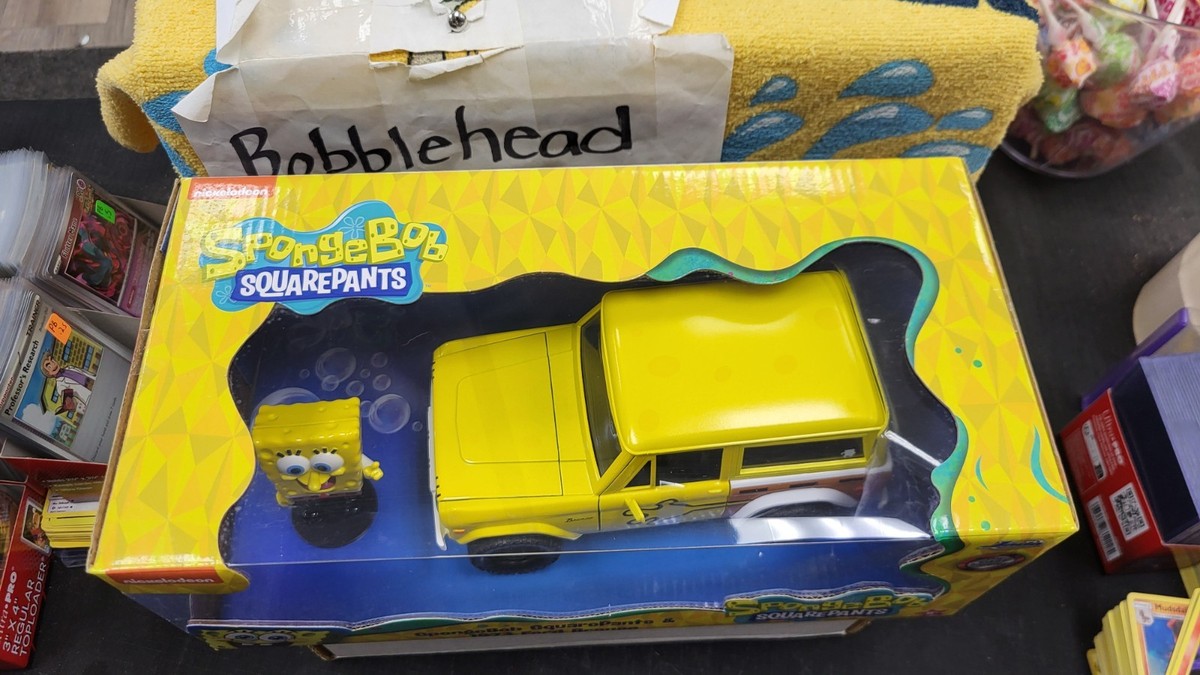 NIB 2024 1973 FORD BRONCO SPONGEBOB SQUAREPANTS FIGURE HOLLYWOOD