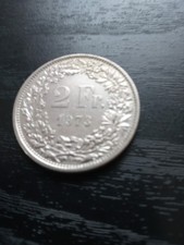 suisse 2 fr nickel 1973 TTB