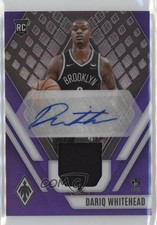 2023 Panini Phoenix Rookie Jersey Purple 44/99 Dariq Whitehead #RJA-DWH Auto 1t3