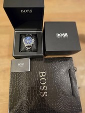 Hugo Boss Men's Stainless Steel Quartz Watch Box Set with Wallet