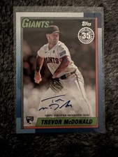 2025 Topps Update TREVOR MCDONALD /50 1990 Auto Autograph On Card Giants RC