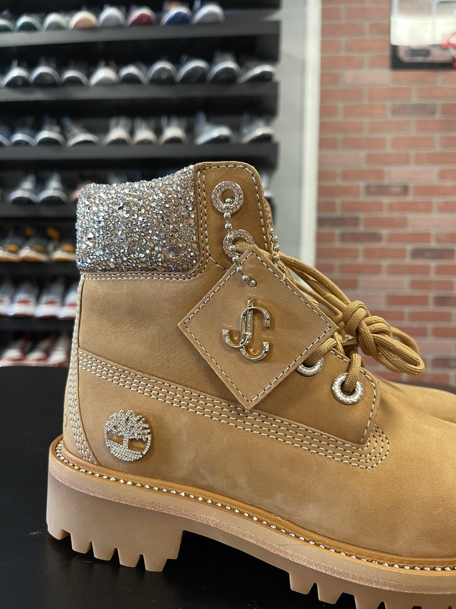 Size 5 - Jimmy Choo X Timberland Suede Crystal Encrusted