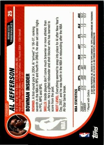 2007-08 Bowman Chrome Basketball -Pick Choose Your Cards  - Picture 11 of 117