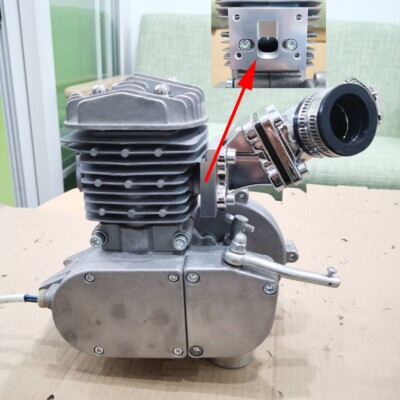 PK80 Motor with Window Piston & DIO Reed Valve CNC Block - 2 Stroke 80cc Engine