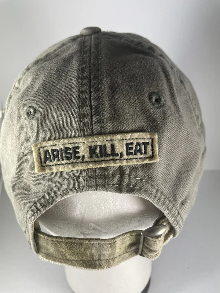 Duck Commander Duck Dynasty Distressed Olive Hat Cap Camo Arise Kill Eat Hunt - Image 3 of 4