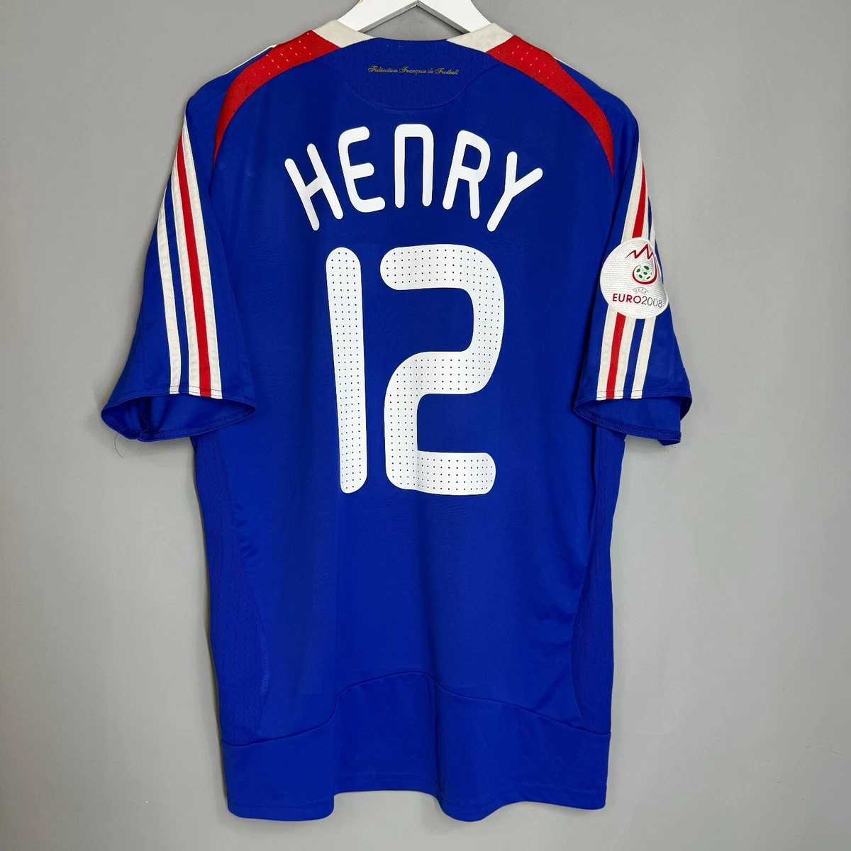 Maillot France Thierry Henry N°12 - Non Officiel - Taille XL - Blanc