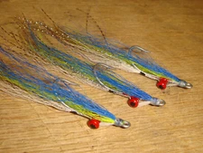 FLY FISHING FLIES - Blue Sexy Shad CLOUSER DEEP MINNOW size #2 (6 pcs.)