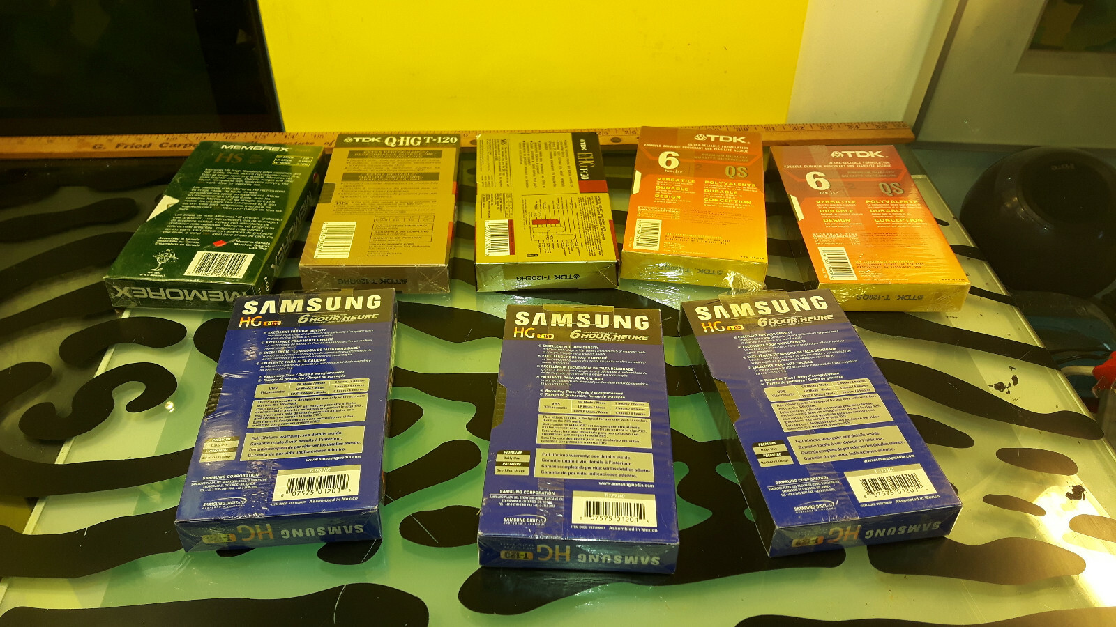 Lot of 8 Blank VHS Tapes Cassettes Sealed Packaging T120 Lot of 7+ TDK