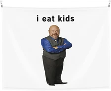 I Eat Kids Bertram Tapestry for Bedroom, College Dorm or Living Room, Funny & S