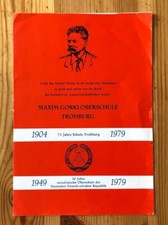 Umschlag Festprogramm Maxim-Gorki-Oberschule Frohburg in Sachsen DDR 1979